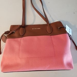 Michael Kors Purse Coral and Tan New